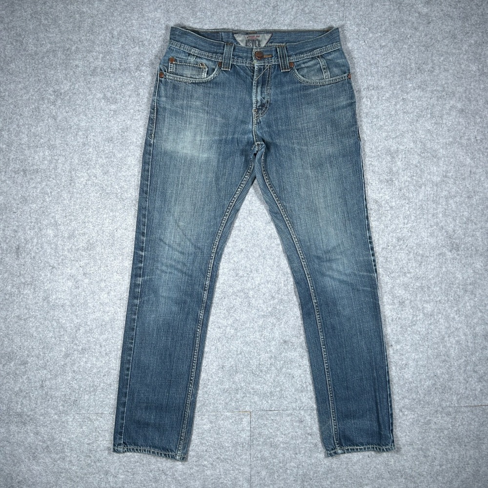 Levi's 511 Denim Jeans Mens 28x30(28x30) Blue Slim Fit Zipper Back Pocket Y2K